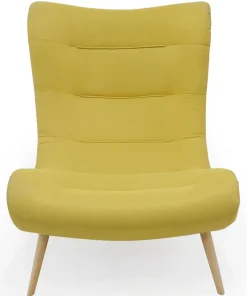 Fauteuil scandinave Romilly Tissu Jaune