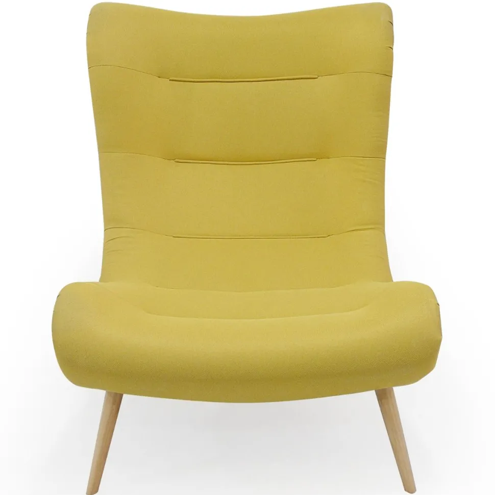 Fauteuil scandinave Romilly Tissu Jaune