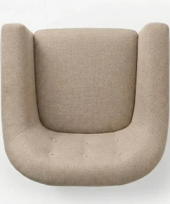 Fauteuil scandinave Savoy tissu Beige