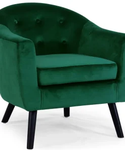 Fauteuil scandinave Savoy Velours Vert