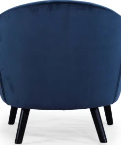 Fauteuil scandinave Savoy Velours Bleu