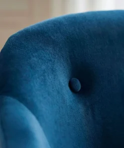 Fauteuil scandinave Savoy Velours Bleu
