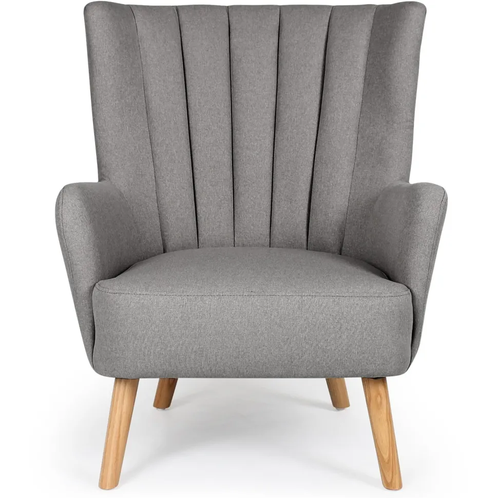 Fauteuil scandinave Vidal Gris
