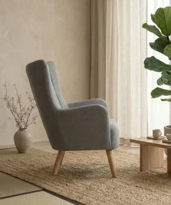 Fauteuil scandinave Vidal Gris