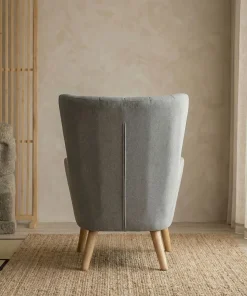 Fauteuil scandinave Vidal Gris