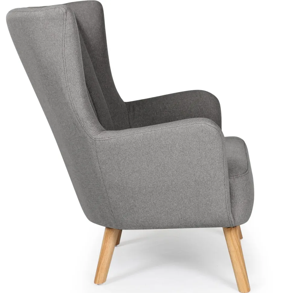 Fauteuil scandinave Vidal Gris