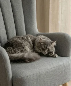 Fauteuil scandinave Vidal Gris
