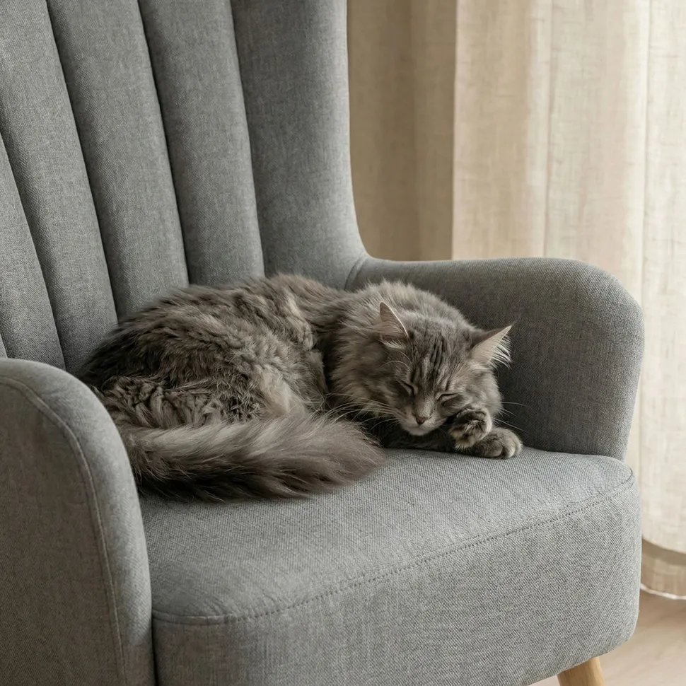 Fauteuil scandinave Vidal Gris