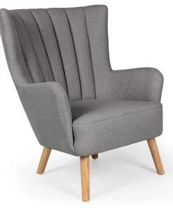Fauteuil scandinave Vidal Gris