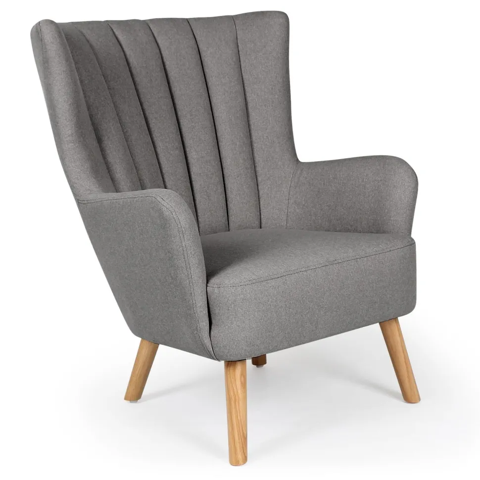 Fauteuil scandinave Vidal Gris