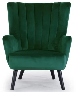 Fauteuil scandinave Vidal en Velours Vert