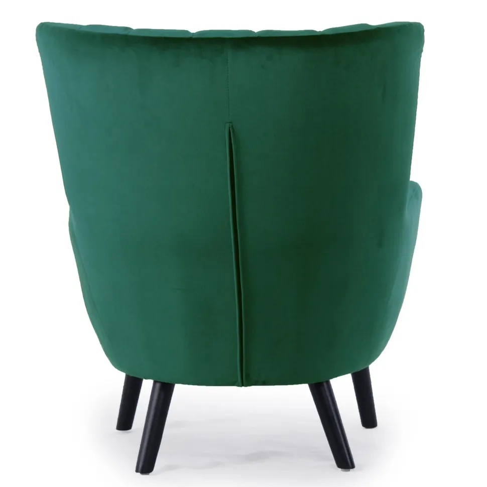 Fauteuil scandinave Vidal en Velours Vert