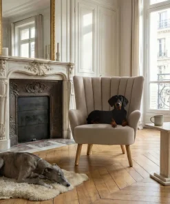 Fauteuil scandinave Vidal Beige