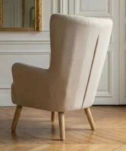 Fauteuil scandinave Vidal Beige