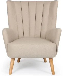 Fauteuil scandinave Vidal Beige