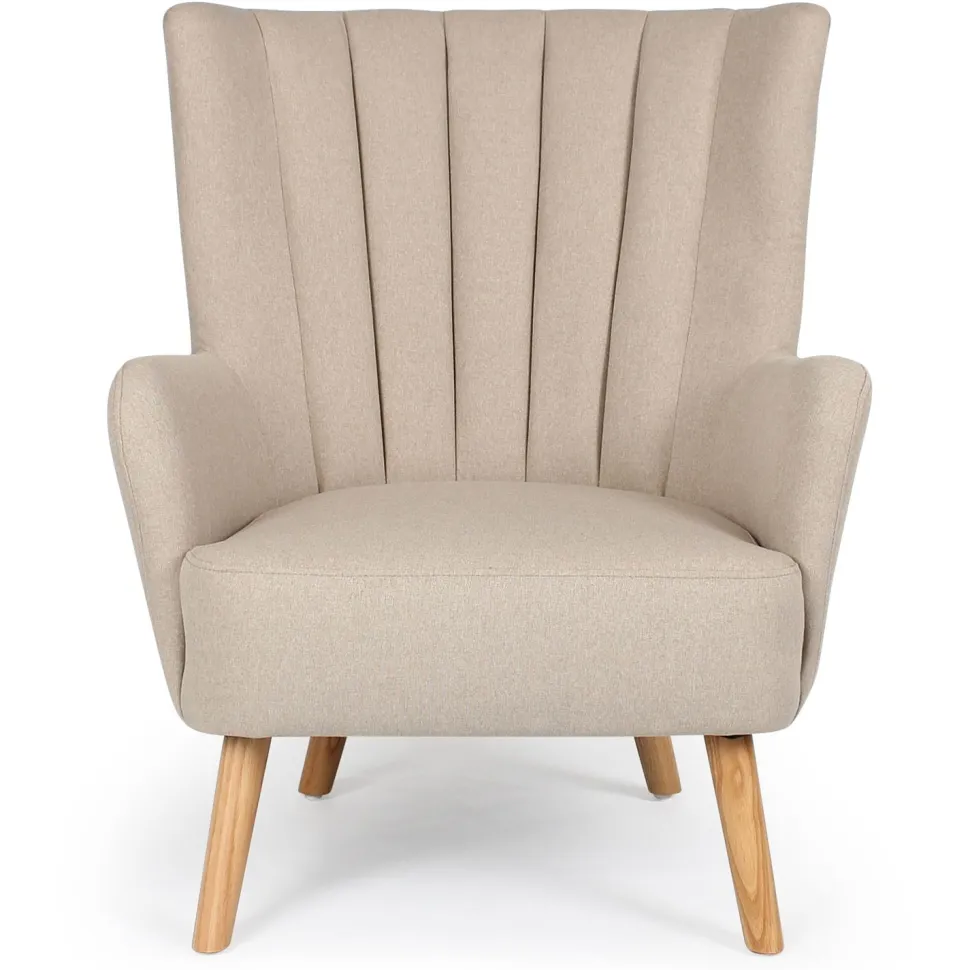 Fauteuil scandinave Vidal Beige