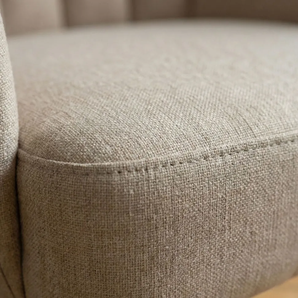 Fauteuil scandinave Vidal Beige