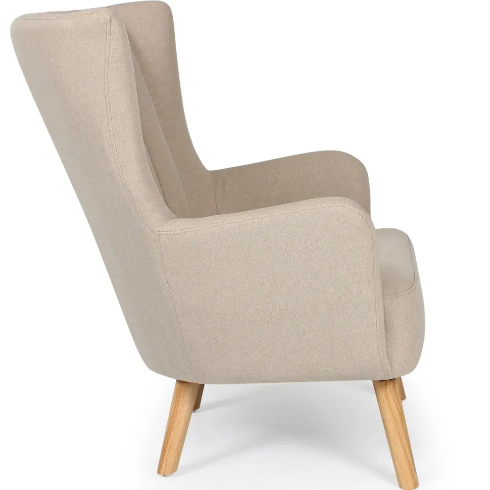 Fauteuil scandinave Vidal Beige