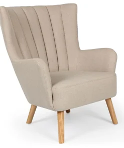 Fauteuil scandinave Vidal Beige