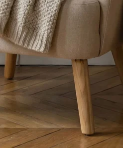 Fauteuil scandinave Vidal Beige