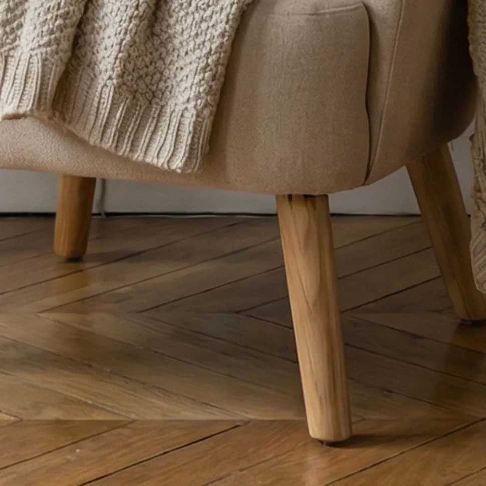 Fauteuil scandinave Vidal Beige