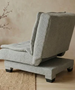 Fauteuil transformable en banquette Lefkada Tissu texturé Gris