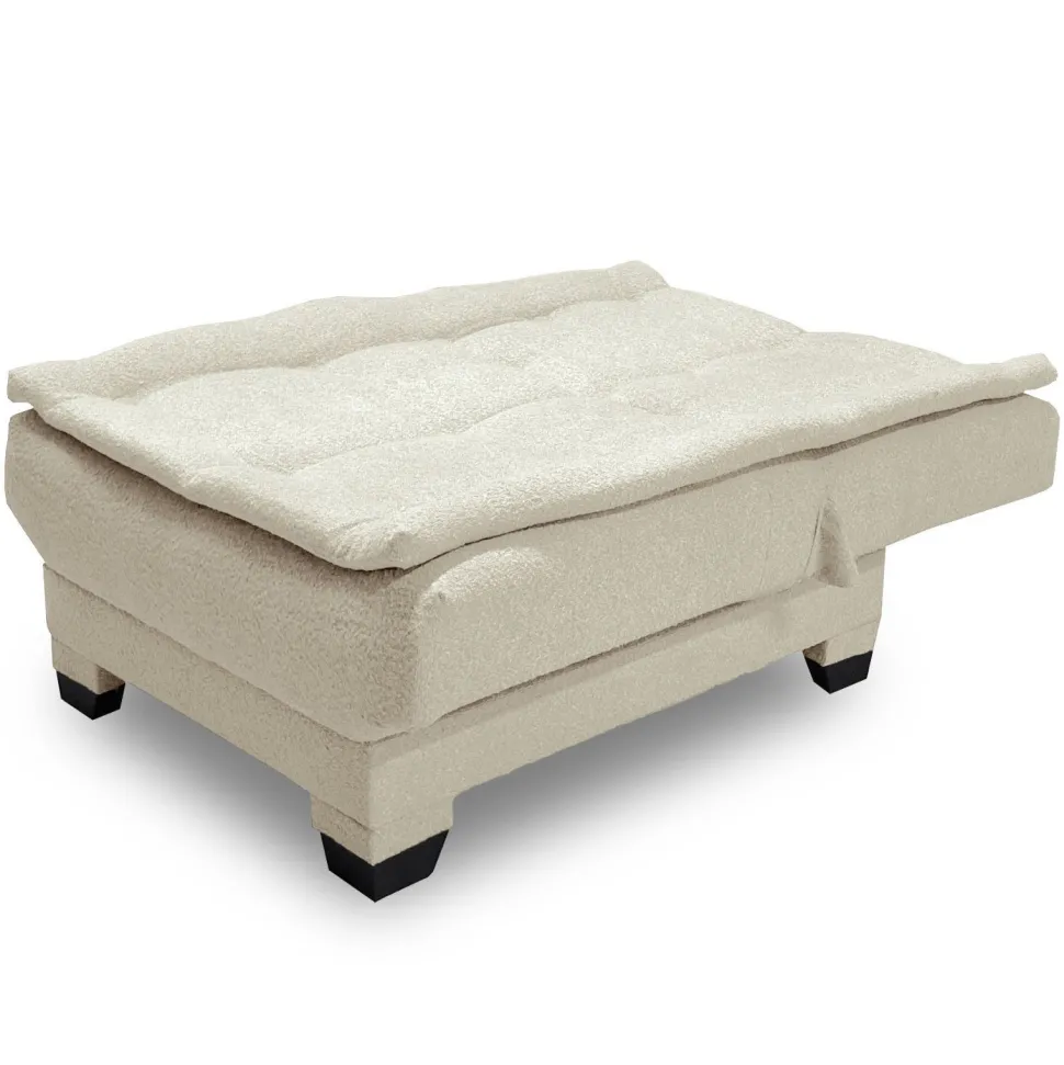 Fauteuil transformable en banquette Lefkada Tissu texturé Beige