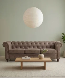 Grand canapé 3 places Chesterfield Vintage