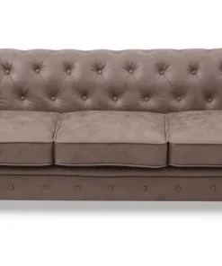 Grand canapé 3 places Chesterfield Vintage