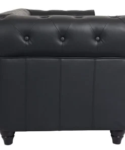 Grand canapé 2 places Chesterfield Noir