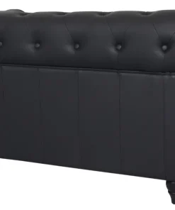Grand canapé 2 places Chesterfield Noir
