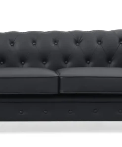 Grand canapé 2 places Chesterfield Noir