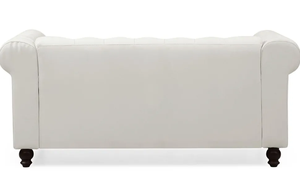 Grand canapé 2 places Chesterfield Blanc