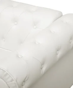 Grand canapé 2 places Chesterfield Blanc
