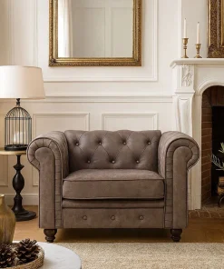 Grand fauteuil Chesterfield Vintage