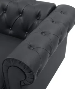 Grand fauteuil Chesterfield Noir