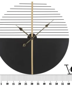 Horloge murale ronde Glam Stick Fer Noir et Doré