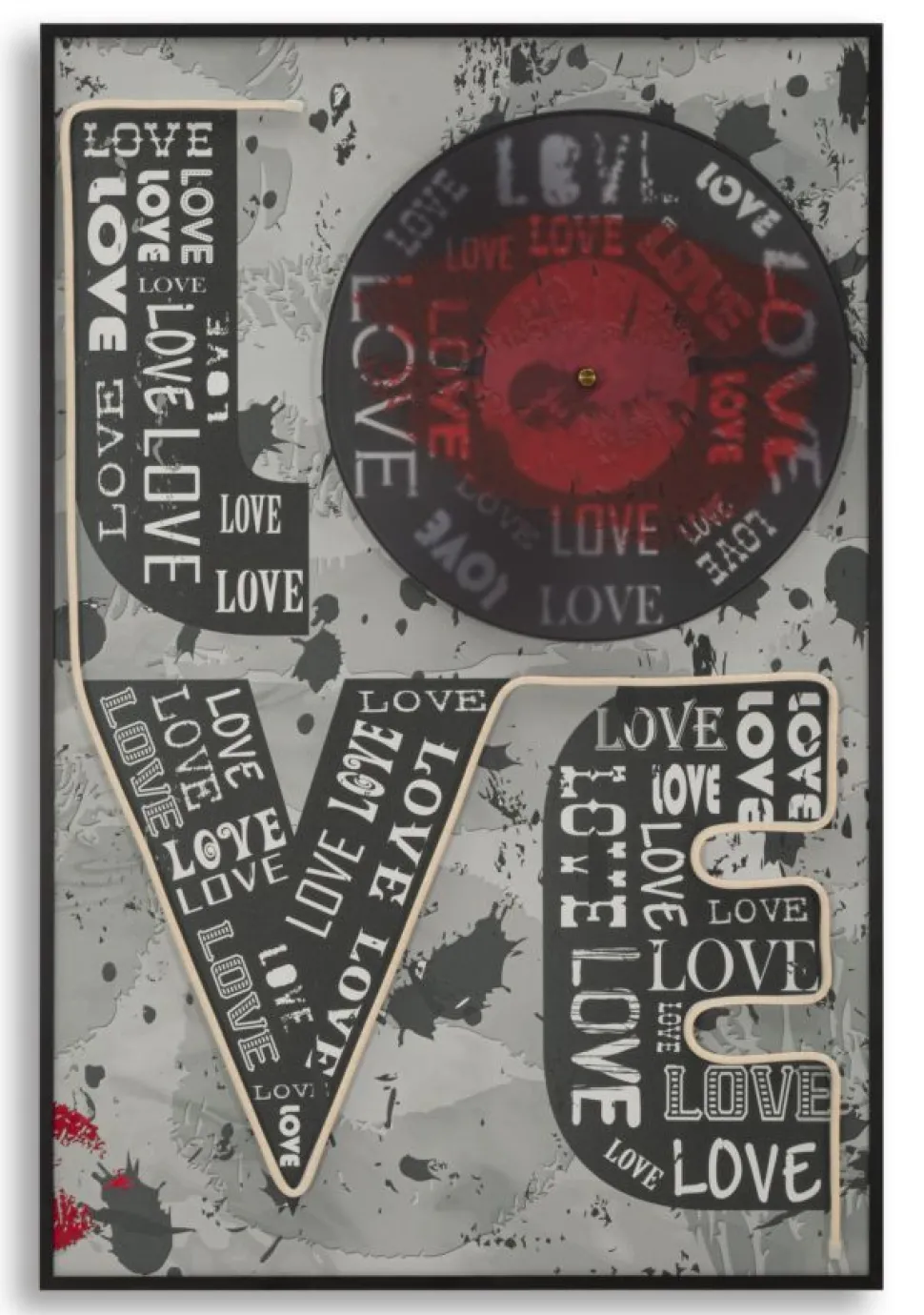 Impression sur toile LED Love Graphismes urbains et détails pop