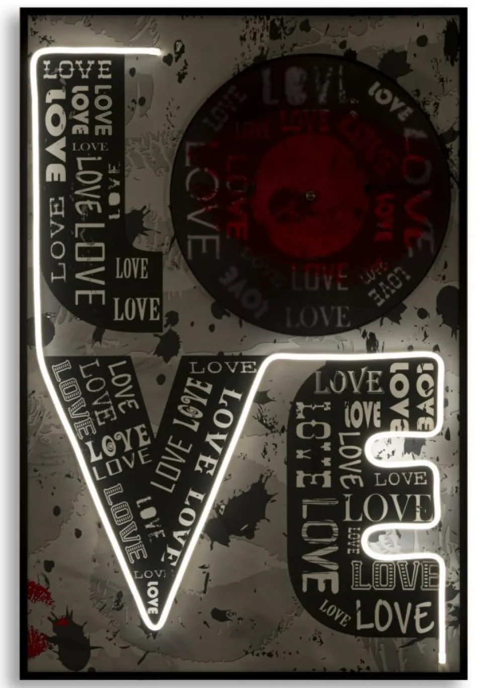 Impression sur toile LED Love Graphismes urbains et détails pop