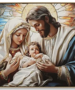 Impression sur toile Nativité encadrée