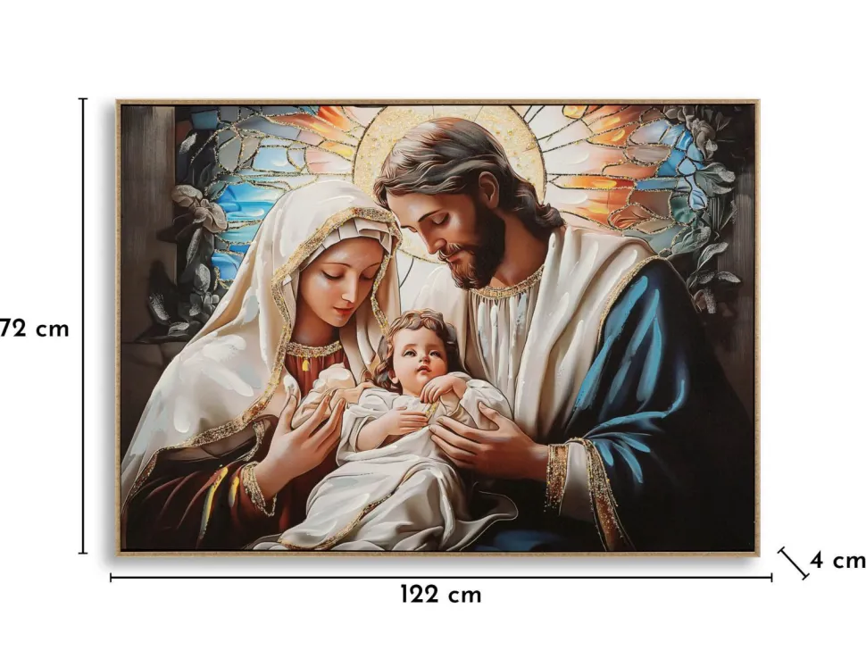Impression sur toile Nativité encadrée