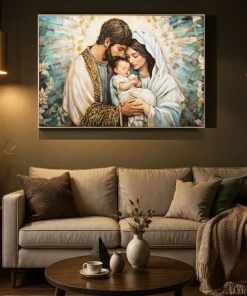 Impression sur toile Nativité Laquaré avec cadre