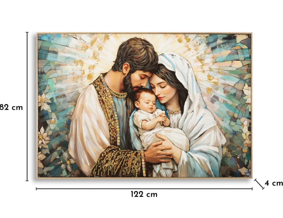 Impression sur toile Nativité Laquaré avec cadre