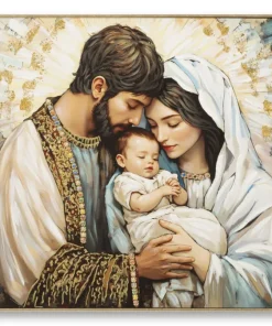 Impression sur toile Nativité Laquaré avec cadre