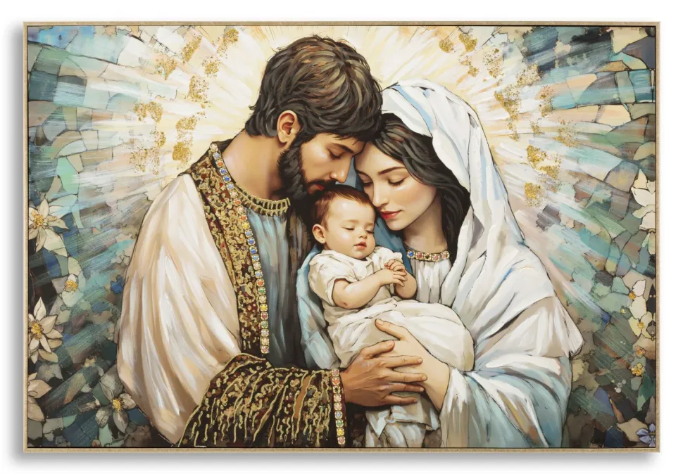 Impression sur toile Nativité Laquaré avec cadre