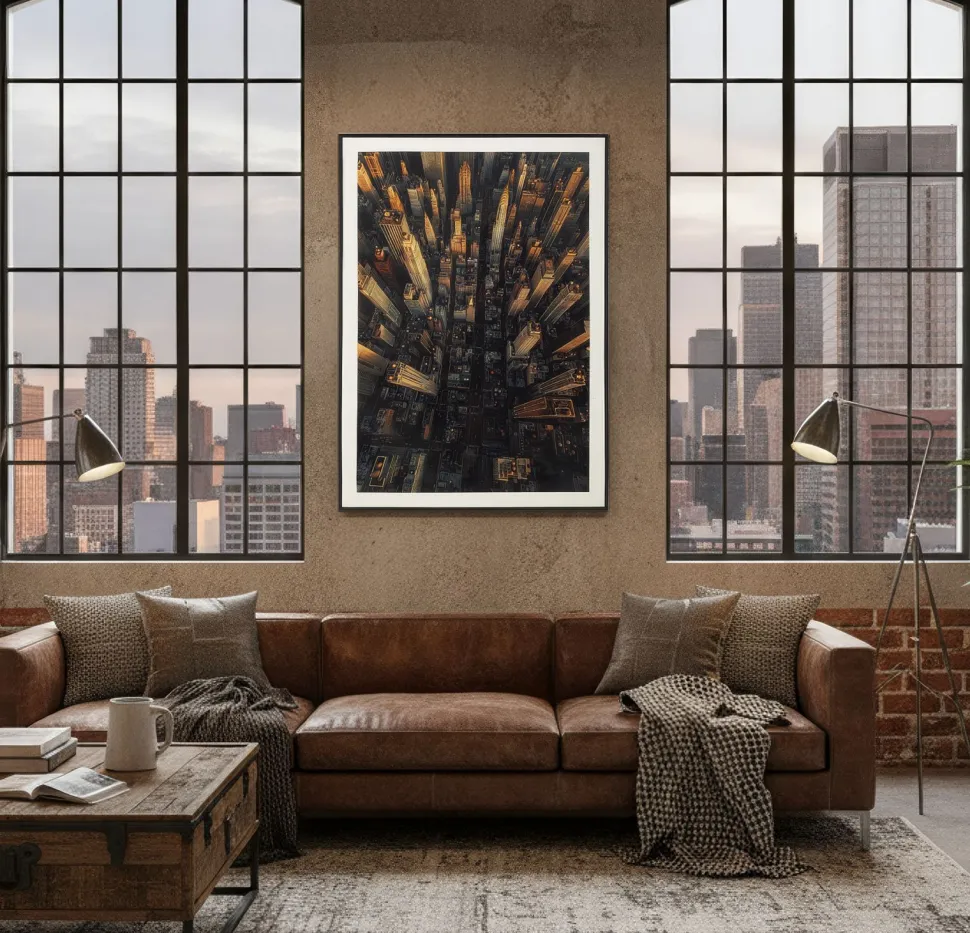 Impression sur toile New York avec cadre