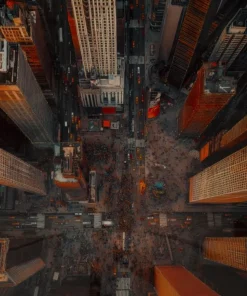 Impression sur toile New York Laqué avec cadre