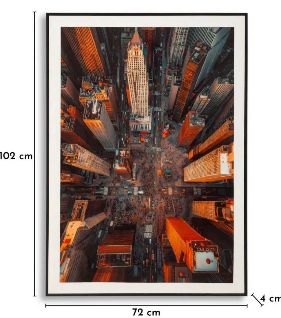 Impression sur toile New York Laqué avec cadre