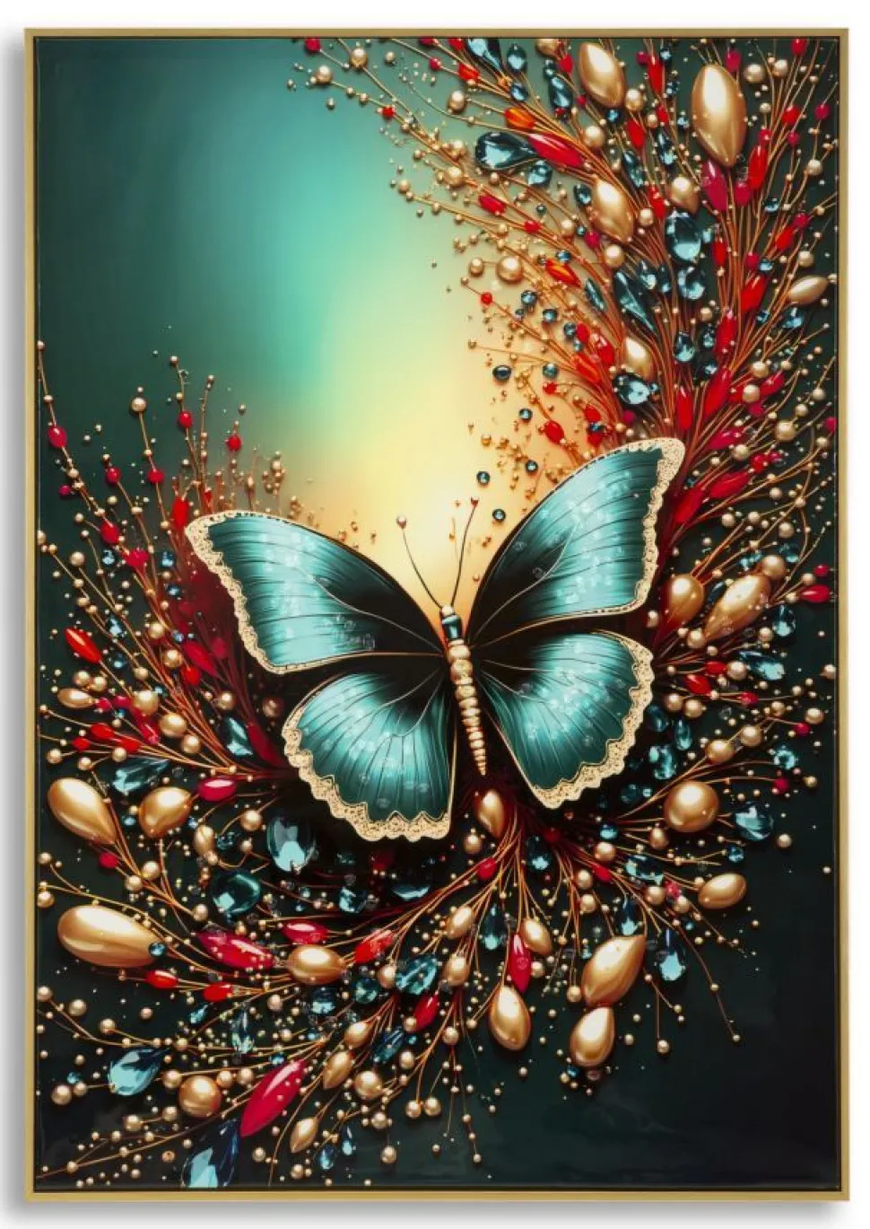 Impression sur toile Papillon Vernissé cadre 70x100