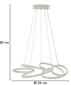 Lampe de plafond Glovy blanche LED